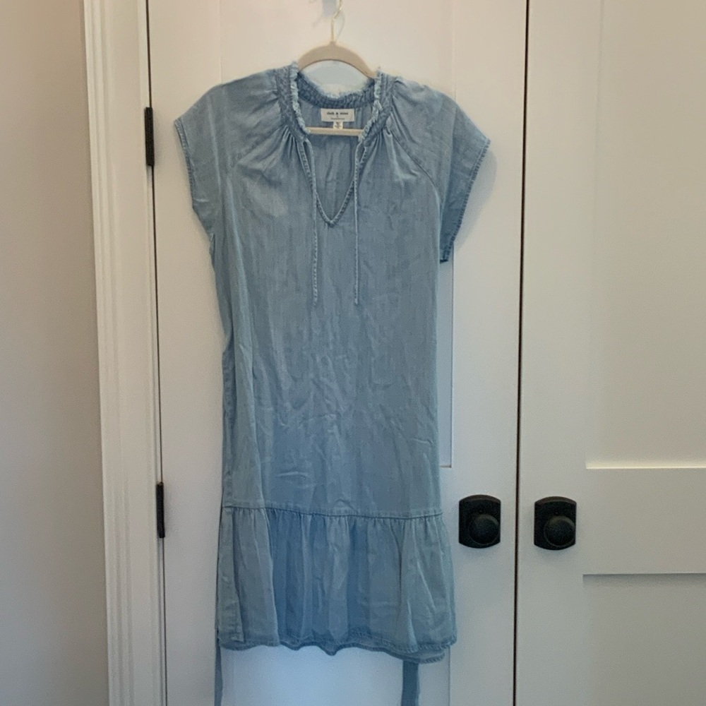 cloth & stone Light Blue Mini Dress